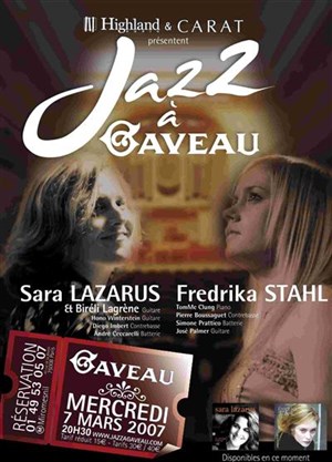 Affiche de Jazz à Gaveau - Sara Lazarus & Fredrika Stahl