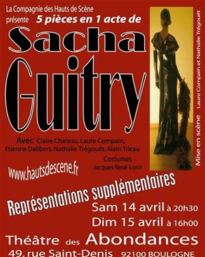 Affiche de 5 pièces en 1 acte de Sacha Guitry