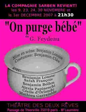 Affiche de On purge bébé | Théâtre des 2 rêves