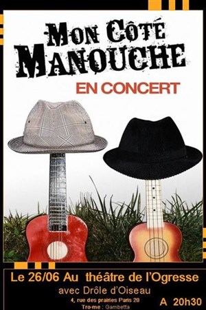 Affiche de Mon cote manouche en concert de soutien à l'ogresse