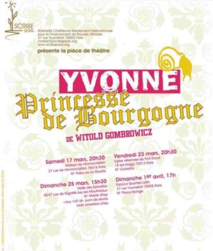Affiche de Yvonne, princesse de Bourgogne à la Halle des Epinettes