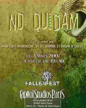 Affiche de No Quidam en Concert au Fallenfest