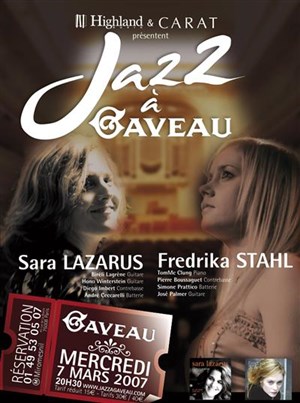 Affiche de Jazz à Gaveau : Sara Lazarus & Fredrika Stahl