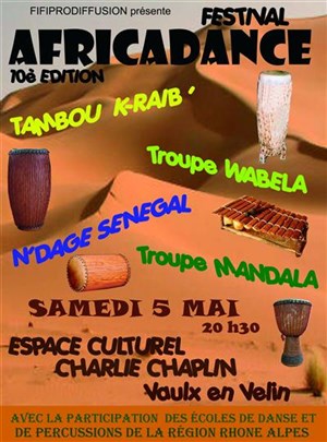 Affiche de festival africadance 10ème édition