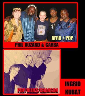 Affiche de Concerts Ingrid Kubat / Phil Auzard & Garba