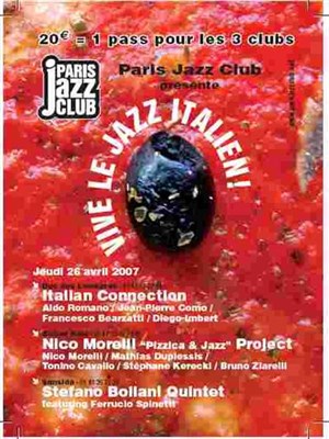 Affiche de Paris Jazz Club présente la nuit du jazz italien au Baiser Salé