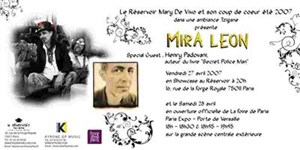 Affiche de Mira Leon + Henry Padovani live