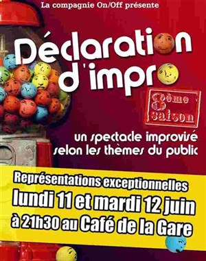 Affiche de Déclaration d'impro | Café de la gare