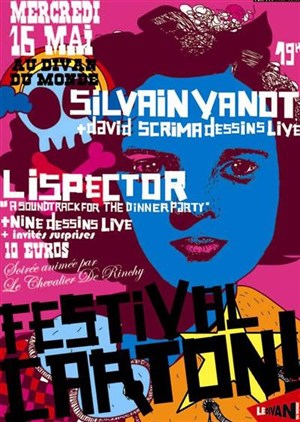 Affiche de Festival Carton ! Silvain Vanot, Lispector, David Scrima..
