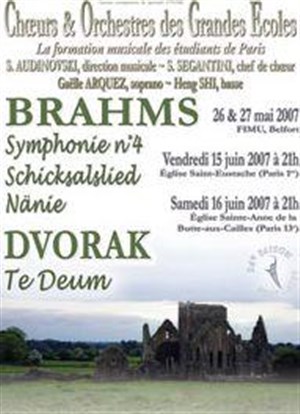 Affiche de Choeurs et Orchestres des Grandes Ecoles | Eglise Saint Eustache