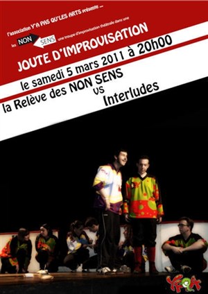 Affiche de Joute d'improvisation La Relève des Non-Sens vs Interludes