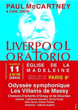 Affiche de Liverpool oratorio de Paul Mccartney et Carl Davis