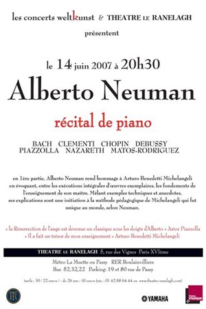 Affiche de Concert d'alberto neuman