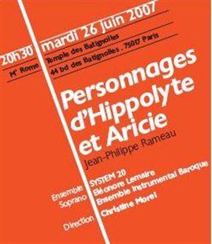 Affiche de Personnages d’Hippolyte et Aricie - Rameau