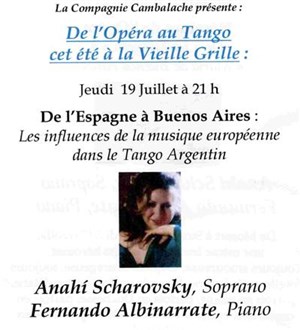 Affiche de De l'opéra au tango.