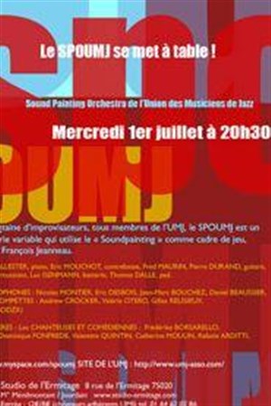 Affiche de Spoumj : sound painting orchestra de l'union des musiciens de jazz