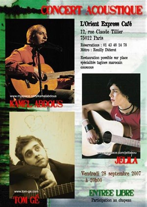 Affiche de Concert acoustique avec Kamel Abdous