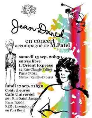 Affiche de Jean-Daniel en concert
