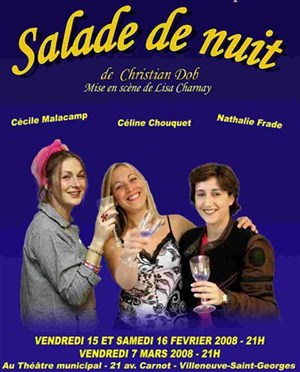 Affiche de Salade de nuit | Théâtre Municial Villeneuve Saint Georges