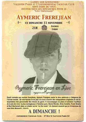 Affiche de Aymeric Frerejean en concert !