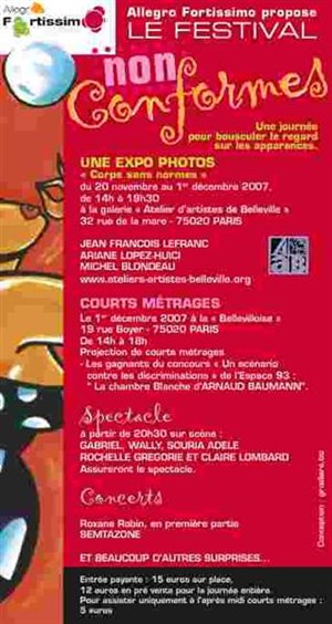 Affiche de Festival non conformes