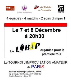 Affiche de Le tournoi d'improvisation amateur de Paris