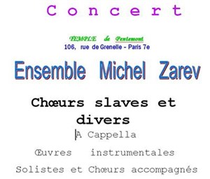 Affiche de Choeurs A Cappella et Choeurs Accompagnés