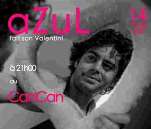 Affiche de Azul et la St valentin au Cabaret Cancan