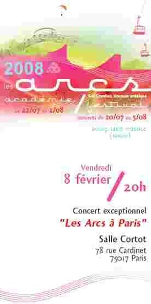 Affiche de Concert de soutien au Festival des Arcs