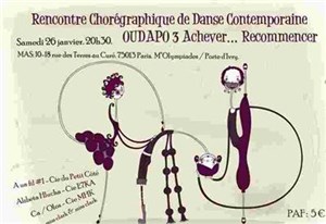 Affiche de Rencontre Chorégraphique OuDaPo 3 Achever... Recommencer
