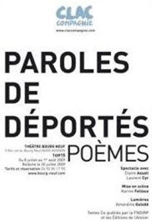 Affiche de Paroles de déportés - Poèmes