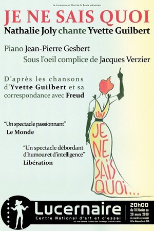 Affiche de Je ne sais quoi | Théâtre Le Lucernaire