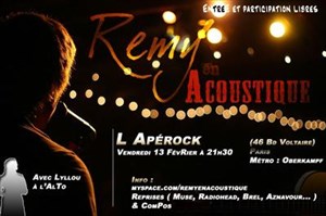Affiche de concert acoustique de rémy