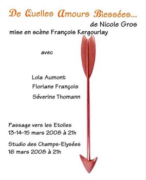 Affiche de De quelles amours blessées | Studio des Champs Elysees