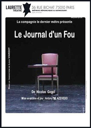 Affiche de Le Journal d'un fou | Laurette Théâtre