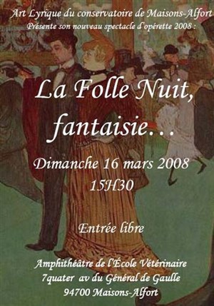 Affiche de La folle nuit, fantaisie