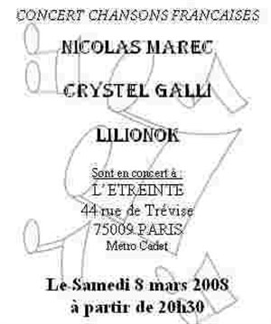 Affiche de Plateau d'artistes français et suisses