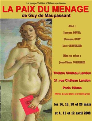 Affiche de La paix du ménage | Espace Chateau Landon