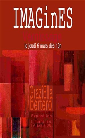 Affiche de Vernissage de l'exposition de peintures IMAGinES