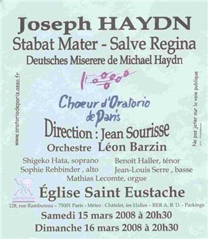 Affiche de Joseph Haydn - Stabat Mater - Salve Regina
