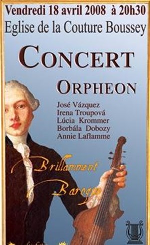 Affiche de Brillamment baroque 2008 | Eglise la Couture Boussey