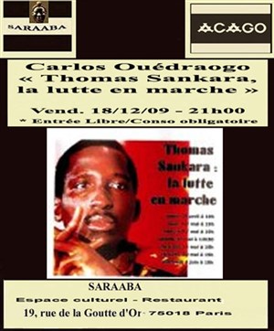 Affiche de Théâtre & musique : " Thomas Sankara, la lutte en marche... " de Carlos Ouédraogo (60mn)