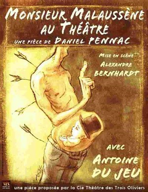 Affiche de Mr Malaussène au théâtre | Le Funambule Montmartre