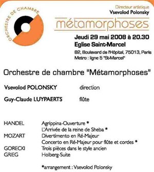 Affiche de Orchestre de chambre : Métamorphoses