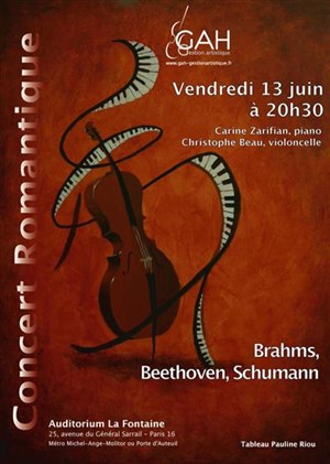 Affiche de Concert Romantique - Violoncelle et piano