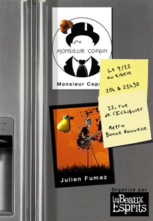 Affiche de Soirée Les beaux Esprits - Monsieur Copain + Julien Fumaz