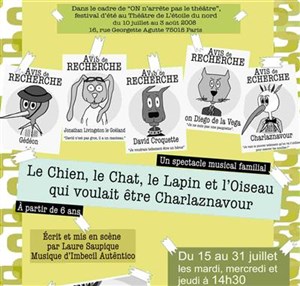 Affiche de Le chien, le chat, le lapin et l'oiseau qui voulait être Charlaznavour