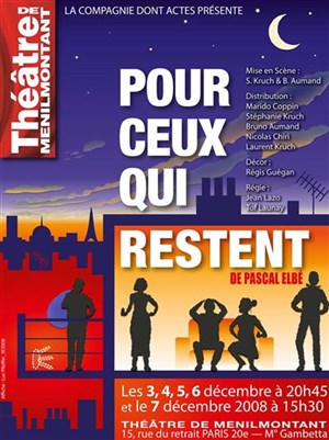 Affiche de Pour Ceux qui Restent par la Compagnie Dont Actes