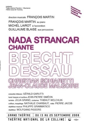 Affiche de Nada Strancar chante Brecht / Dessau