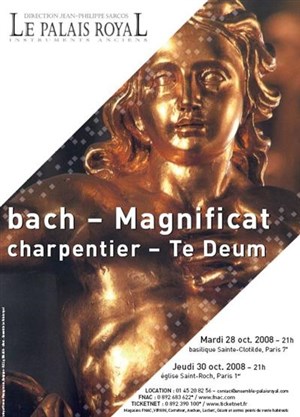 Affiche de Magnificat de Bach et Te Deum de Charpentier | Eglise Saint-Roch